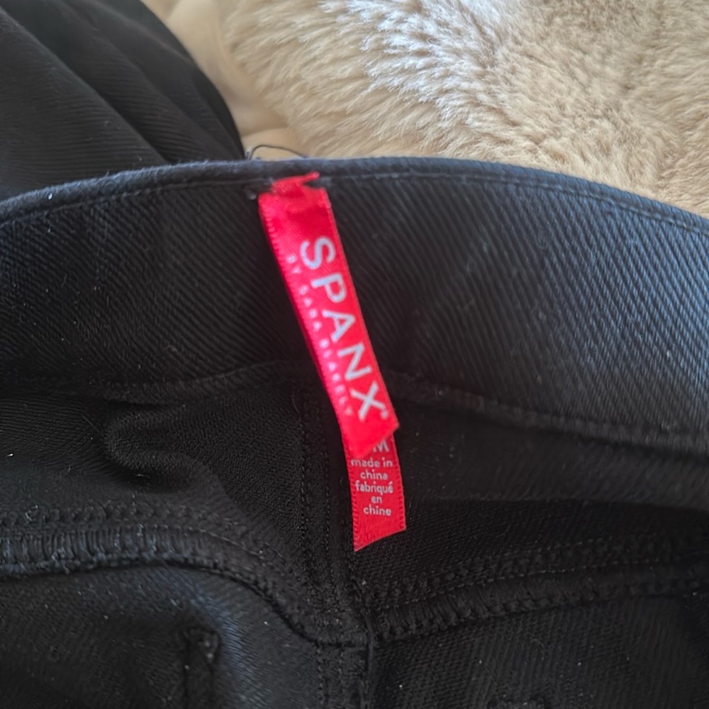 SPANX Black Jeggings Mid Rise Stretch Pull On Jeans Women's Size MEDIUM